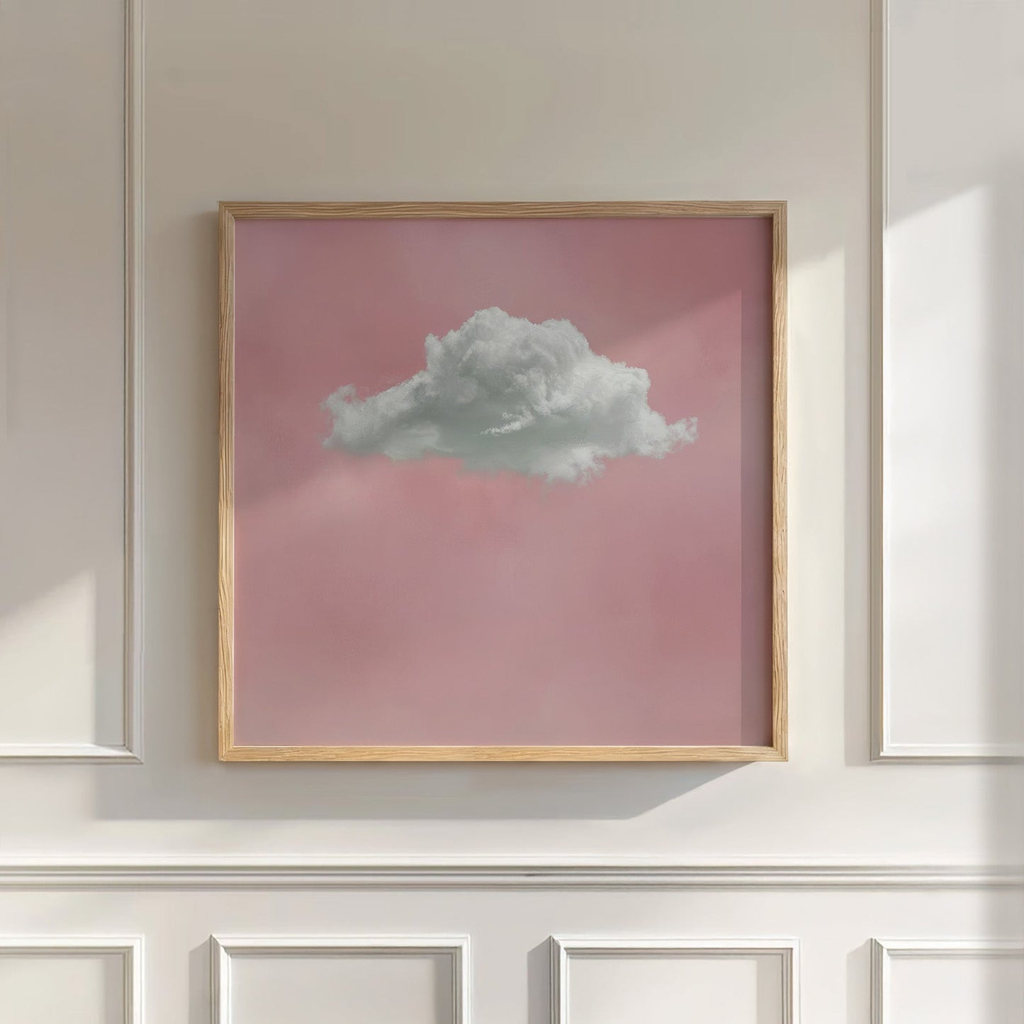 Fluffy Cloud · Pink, Square, Wall Art