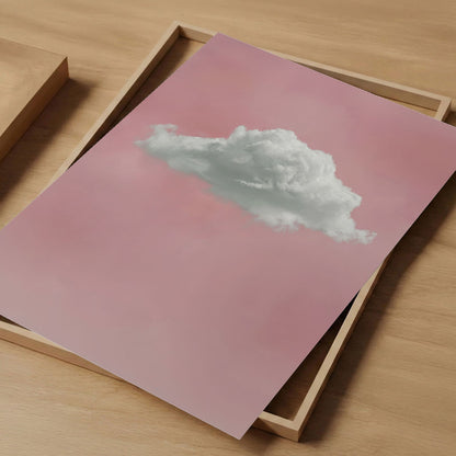 Fluffy Cloud · Pink, Vertical, Art Print