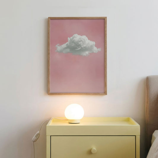Fluffy Cloud · Pink, Vertical, Framed Art