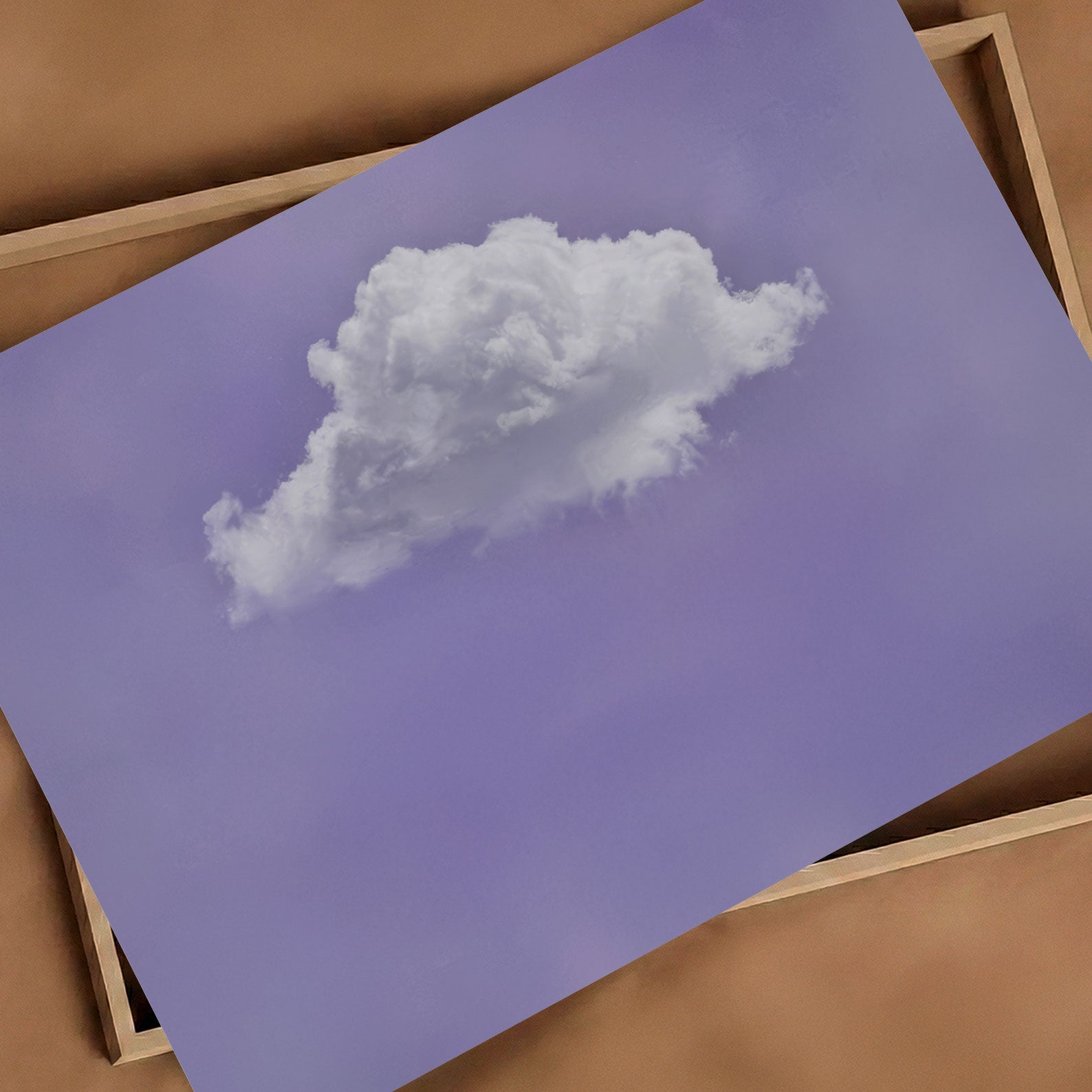 Fluffy Cloud · Purple, Horizontal, Art Print