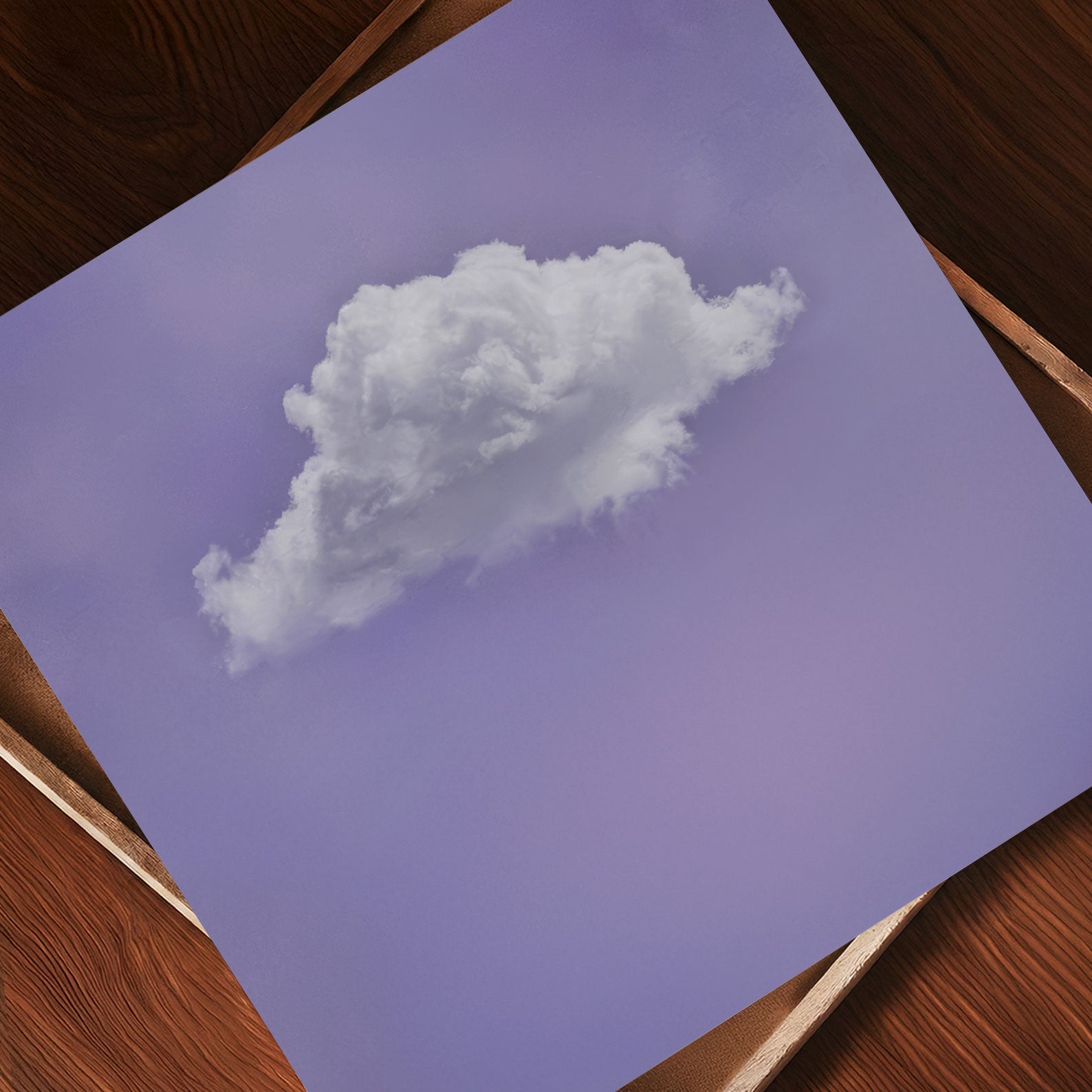 Fluffy Cloud · Purple, Square, Art Print