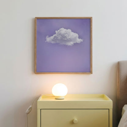 Fluffy Cloud · Purple, Square, Framed Art