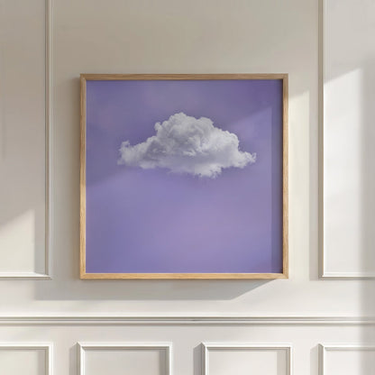 Fluffy Cloud · Purple, Square, Wall Art