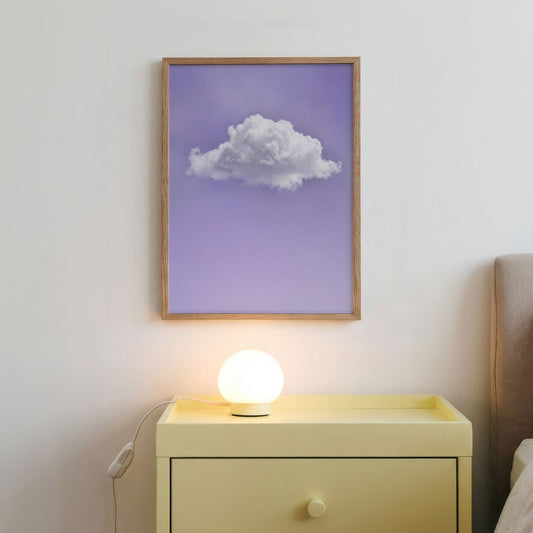Fluffy Cloud · Purple, Vertical, Framed Art