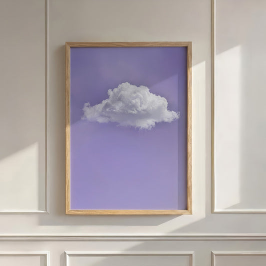 Fluffy Cloud · Purple, Vertical, Wall Art