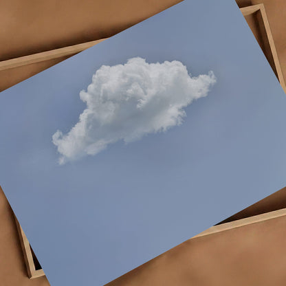 Fluffy Cloud · Sky Blue, Horizontal, Art Print