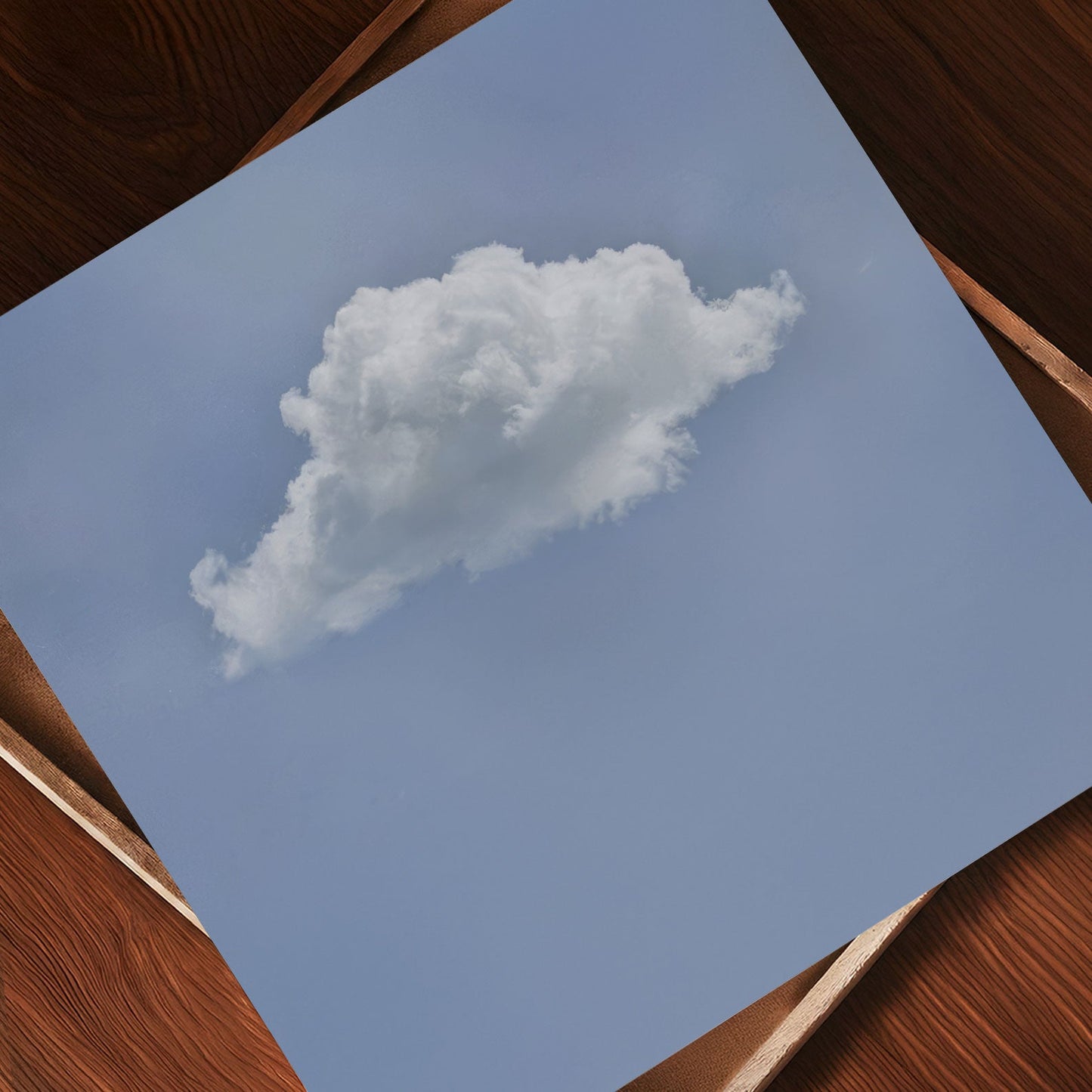 Fluffy Cloud · Sky Blue, Square, Art Print