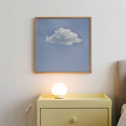 Fluffy Cloud · Sky Blue, Square, Framed Art