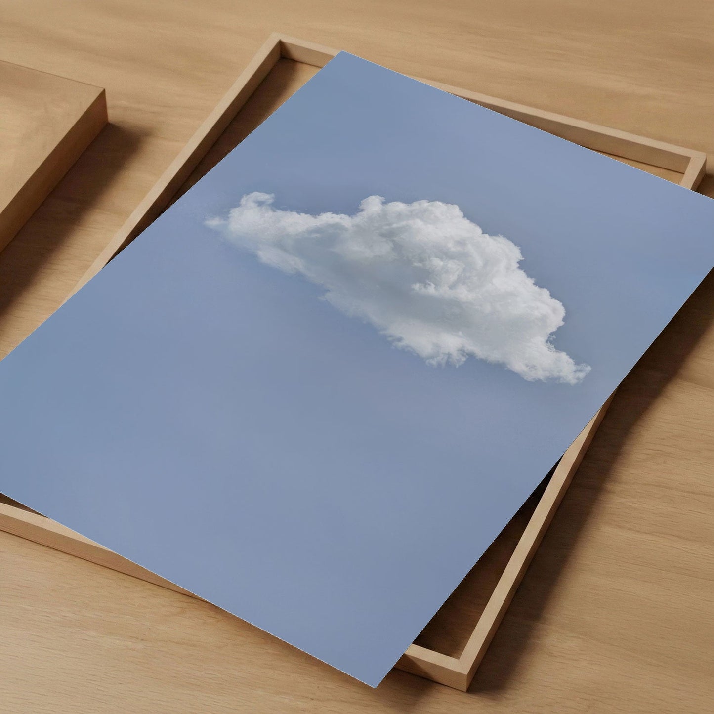 Fluffy Cloud · Sky Blue, Vertical, Art Print