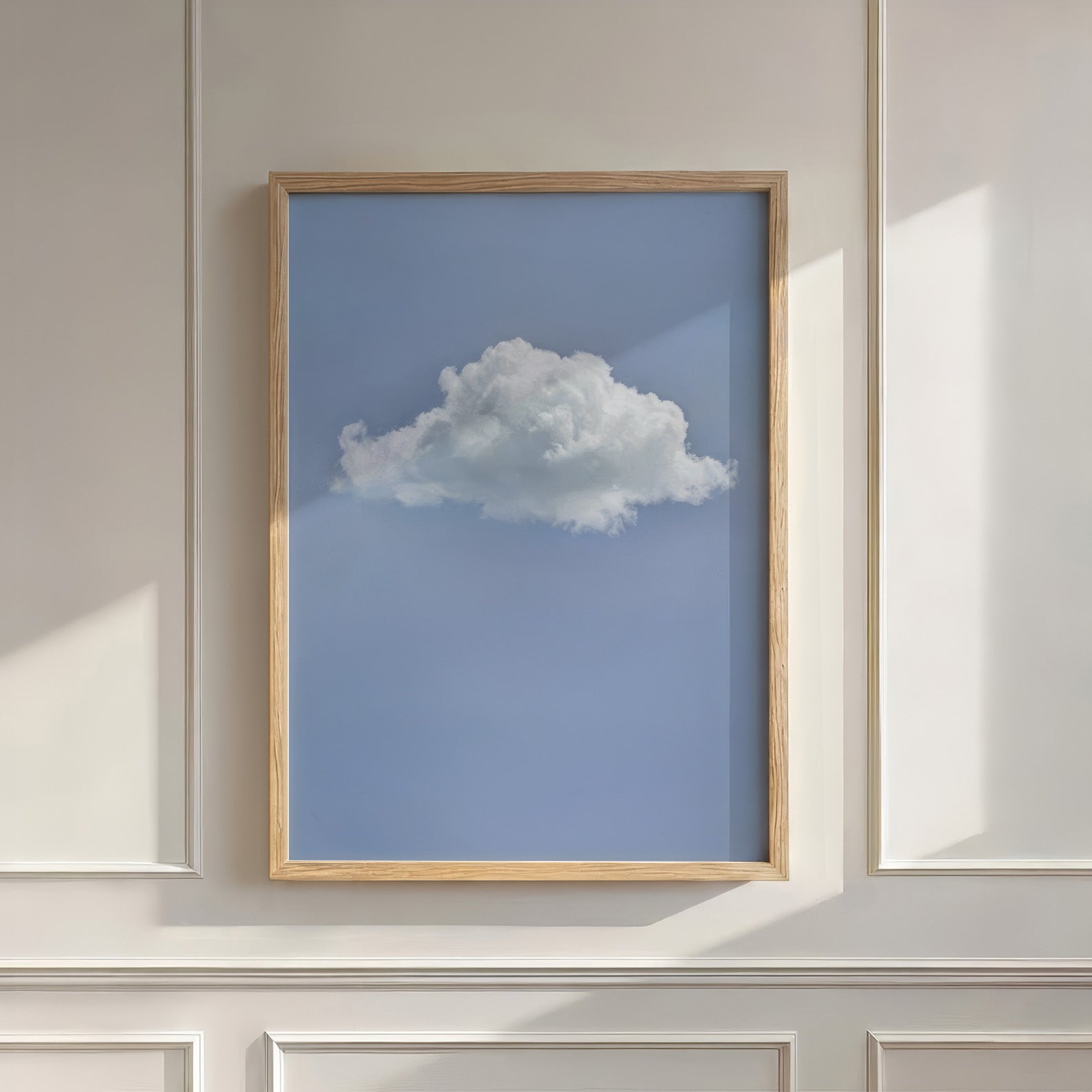Fluffy Cloud · Sky Blue, Vertical, Wall Art