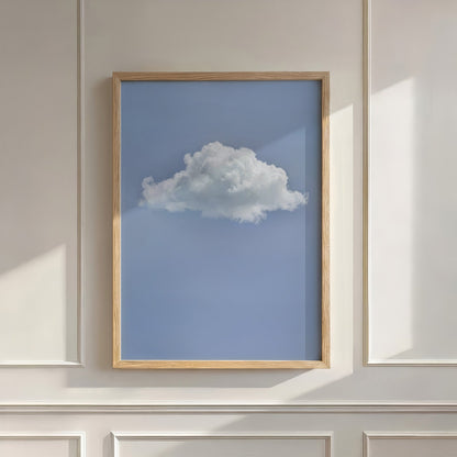 Fluffy Cloud · Sky Blue, Vertical, Wall Art