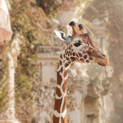 High Definition Print Quality Detail Of Giraffes In A Baroque Dream