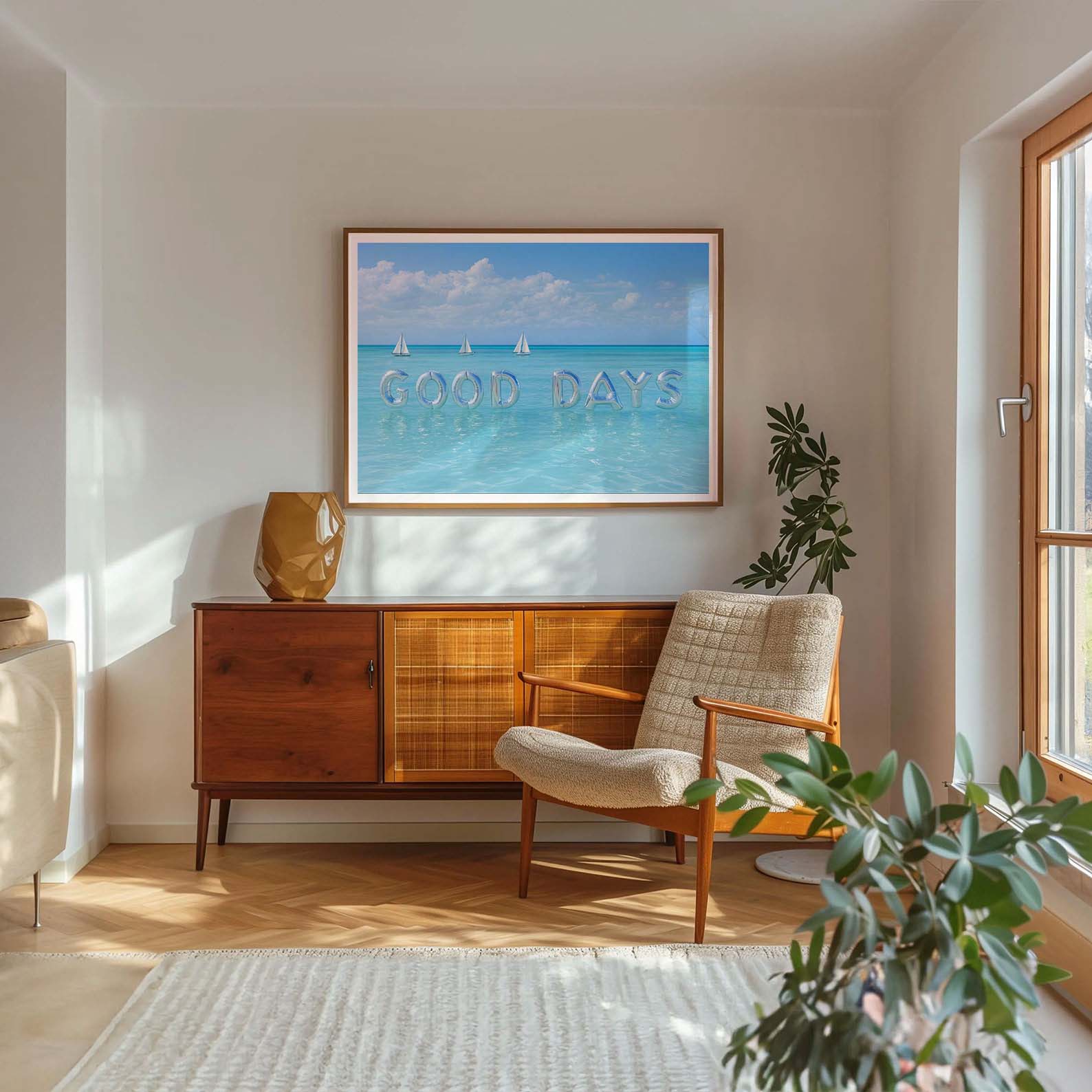 Good Days Balloons, Horizontal, Framed Art
