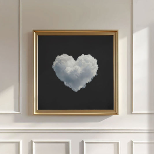 Heart Cloud · Black, Square, Wall Art