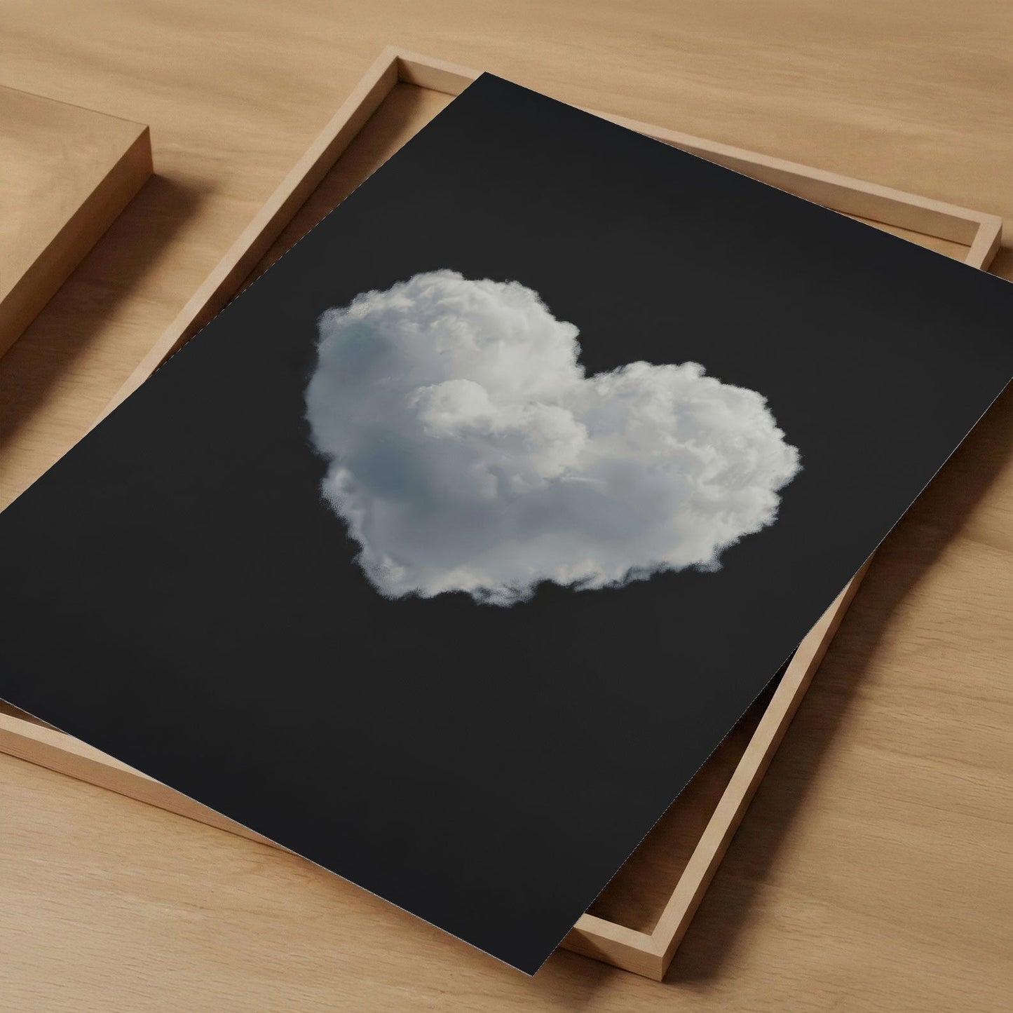 Heart Cloud · Black, Vertical, Art Print