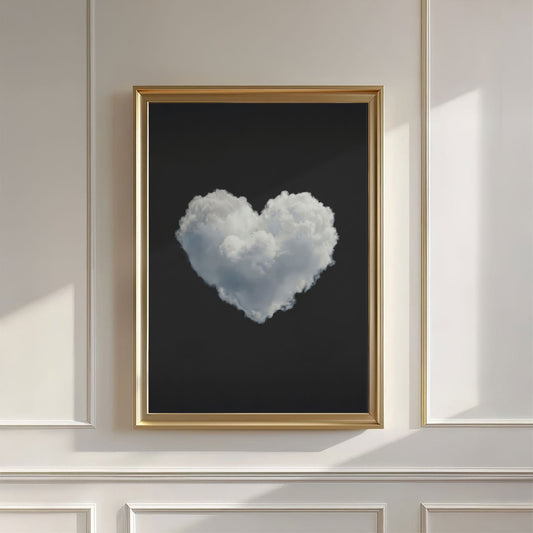 Heart Cloud · Black, Vertical, Wall Art