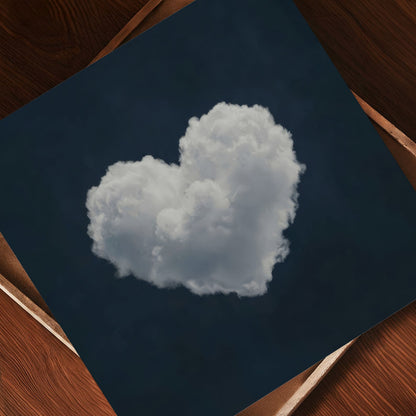 Heart Cloud · Blue, Square, Art Print