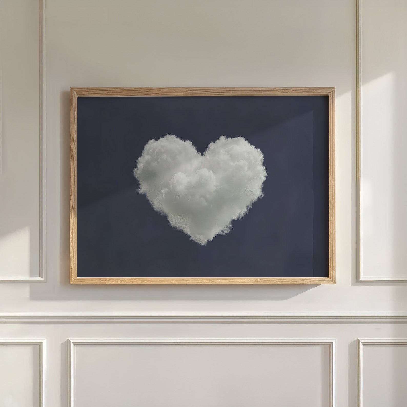 Heart Cloud · Charcoal Grey, Horizontal, Wall Art