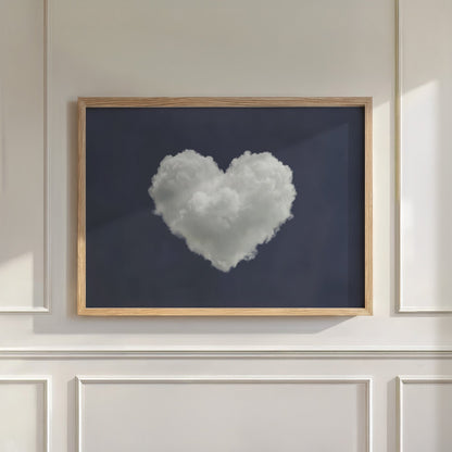 Heart Cloud · Charcoal Grey, Horizontal, Wall Art