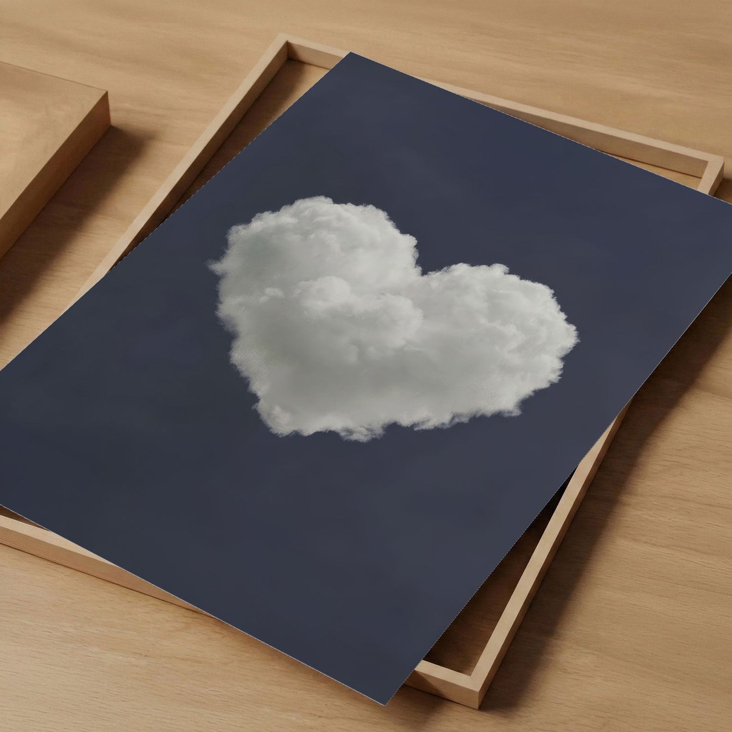 Heart Cloud · Charcoal Grey, Vertical, Art Print