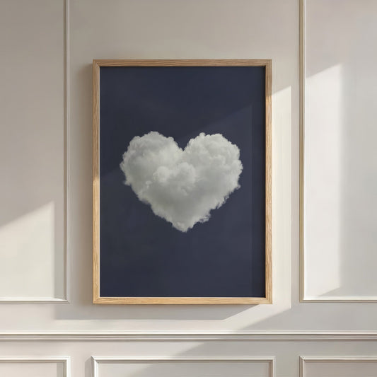 Heart Cloud · Charcoal Grey, Vertical, Wall Art