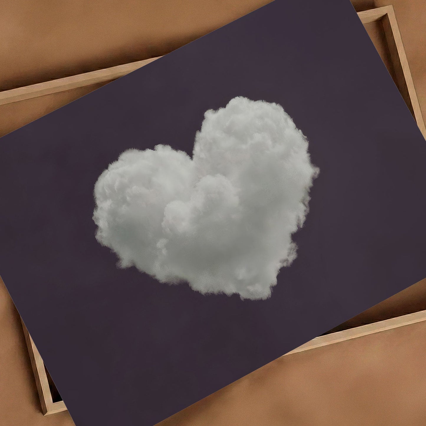 Heart Cloud · Purple, Horizontal, Art Print