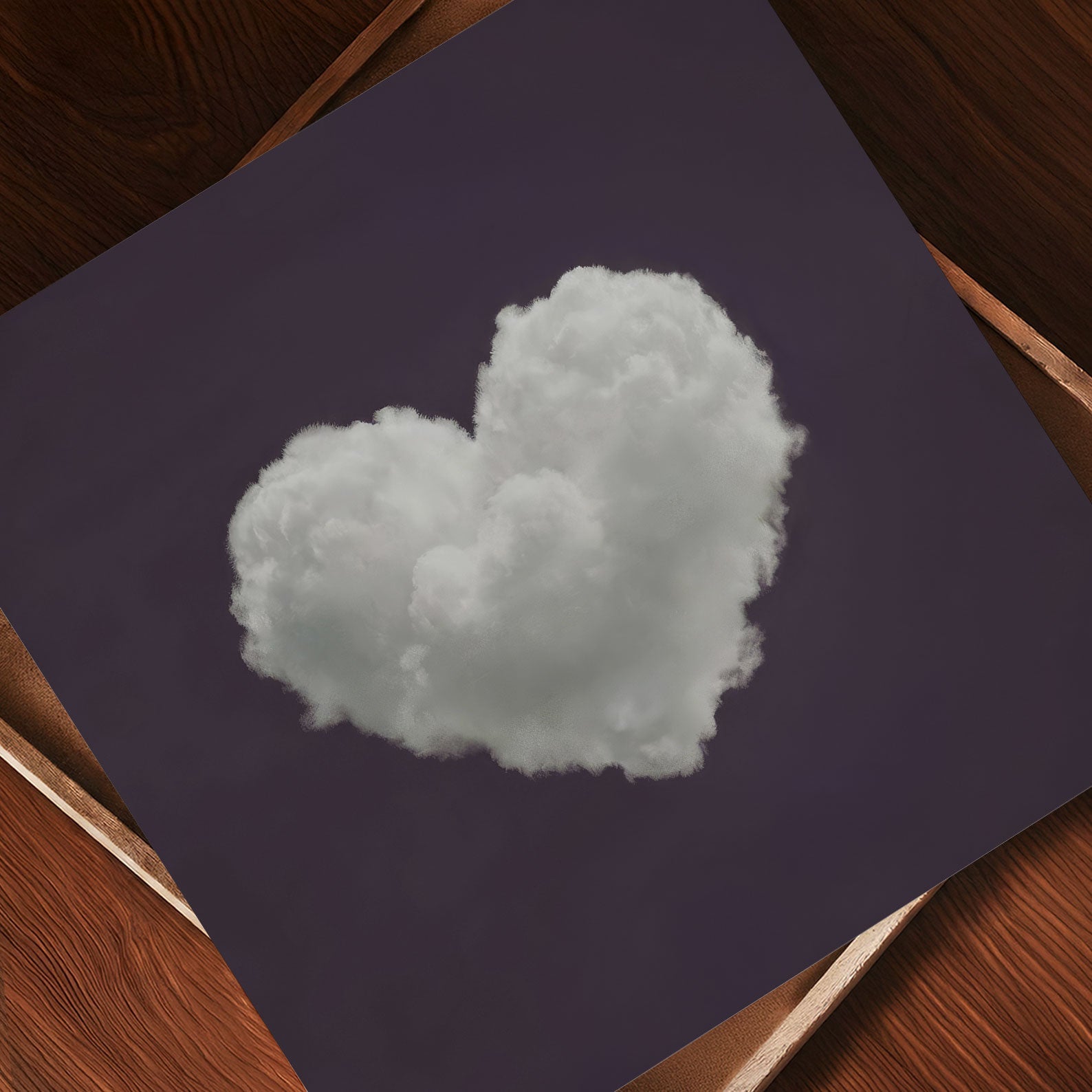 Heart Cloud · Purple, Square, Art Print