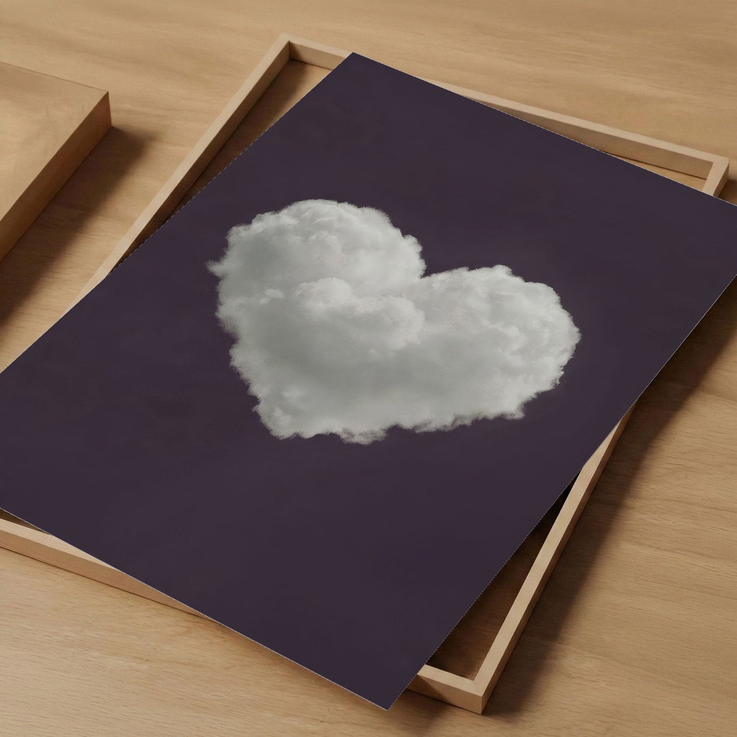 Heart Cloud · Purple, Vertical, Art Print