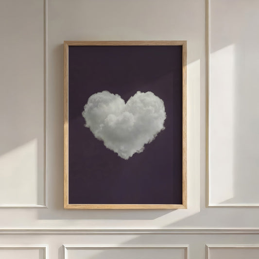 Heart Cloud · Purple, Vertical, Wall Art