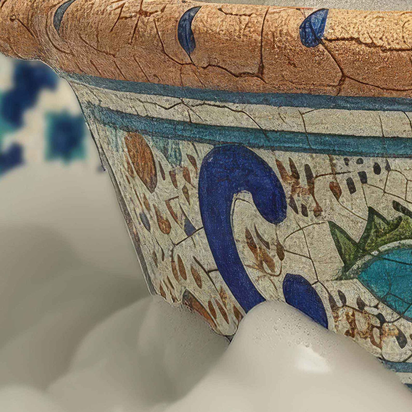 High Resolution Art Texture Of Hedgehog In Bathtub