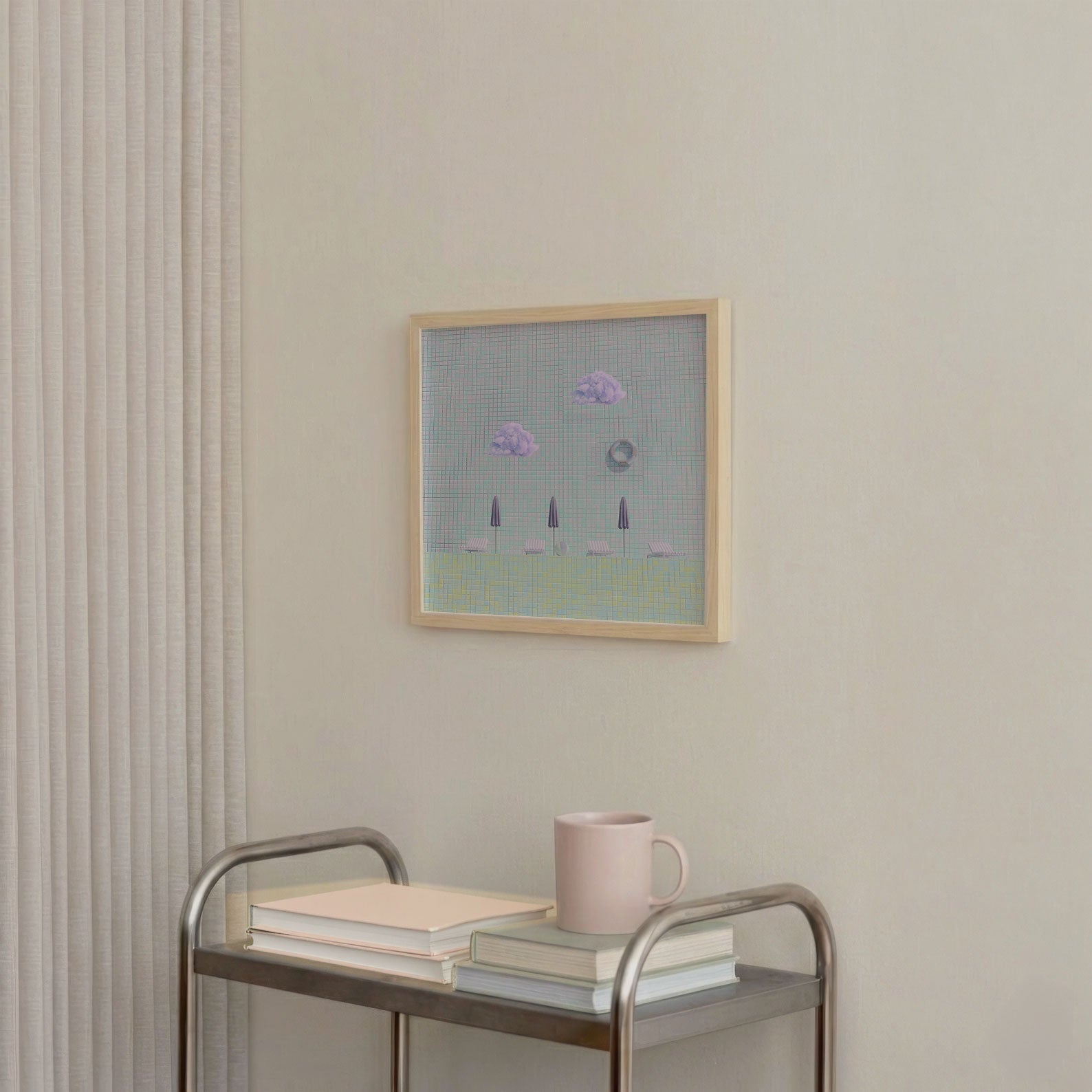 Holiday Mode, Square, Framed Art