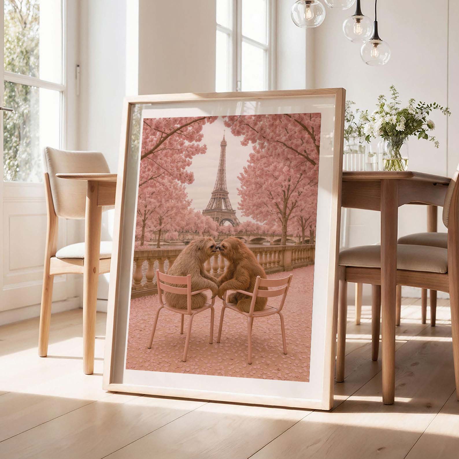 Kiss In Paris, Vertical, Framed Art