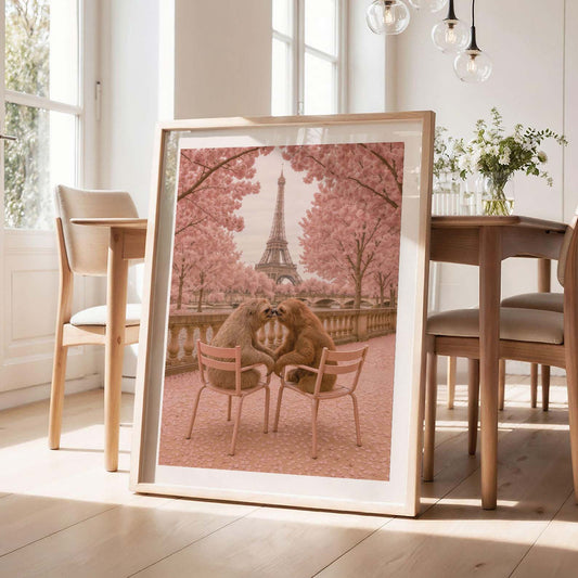 Kiss In Paris, Vertical, Framed Art