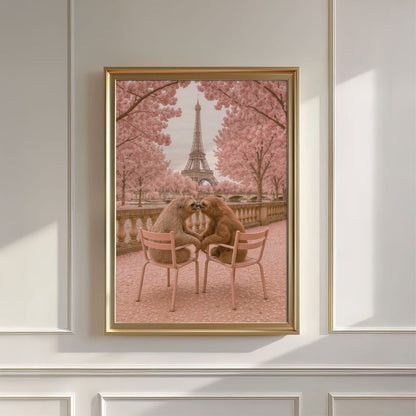 Kiss In Paris, Vertical, Wall Art