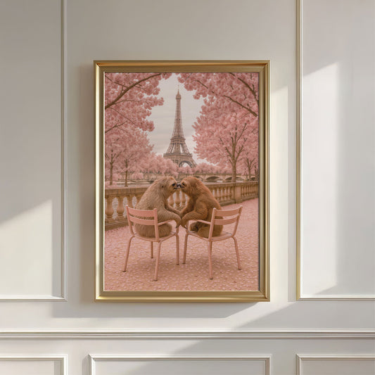 Kiss In Paris, Vertical, Wall Art