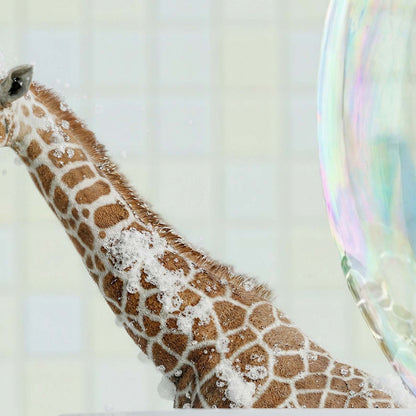 High Resolution Art Texture Of Kissing Giraffes In Bathtub