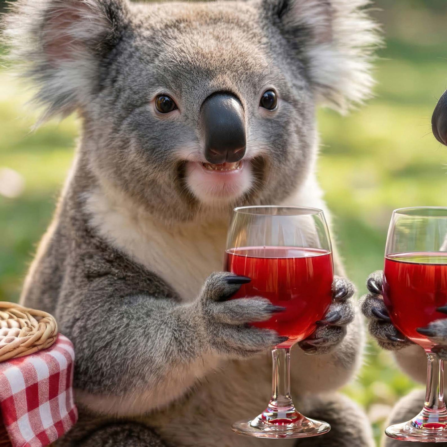 Extreme Close Up Detail Of Koala Picnic Toast