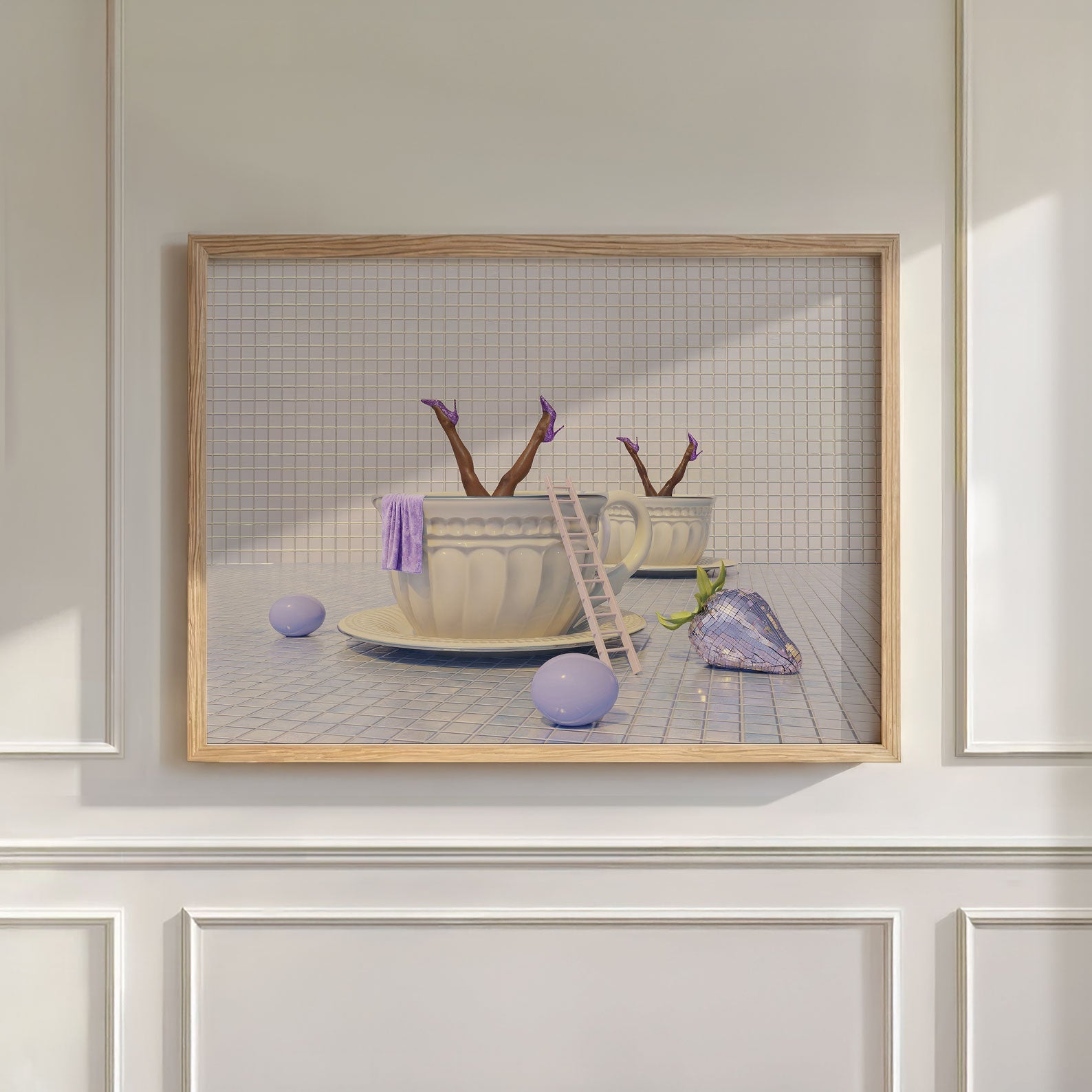Lavender Earl · Grey, Horizontal, Wall Art