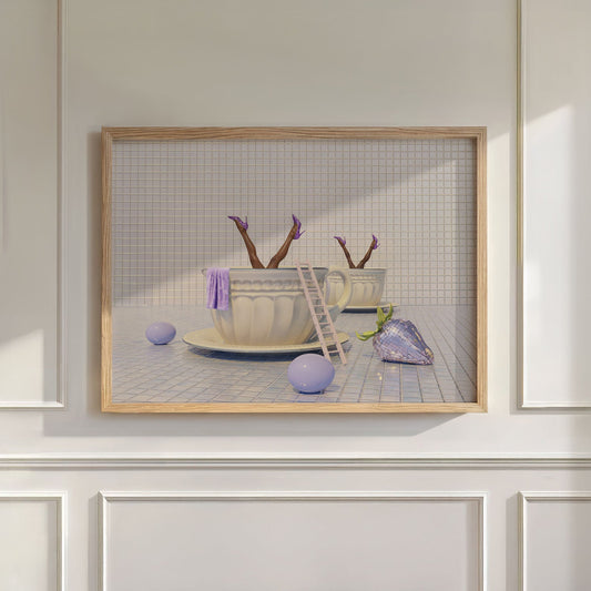 Lavender Earl · Grey, Horizontal, Wall Art