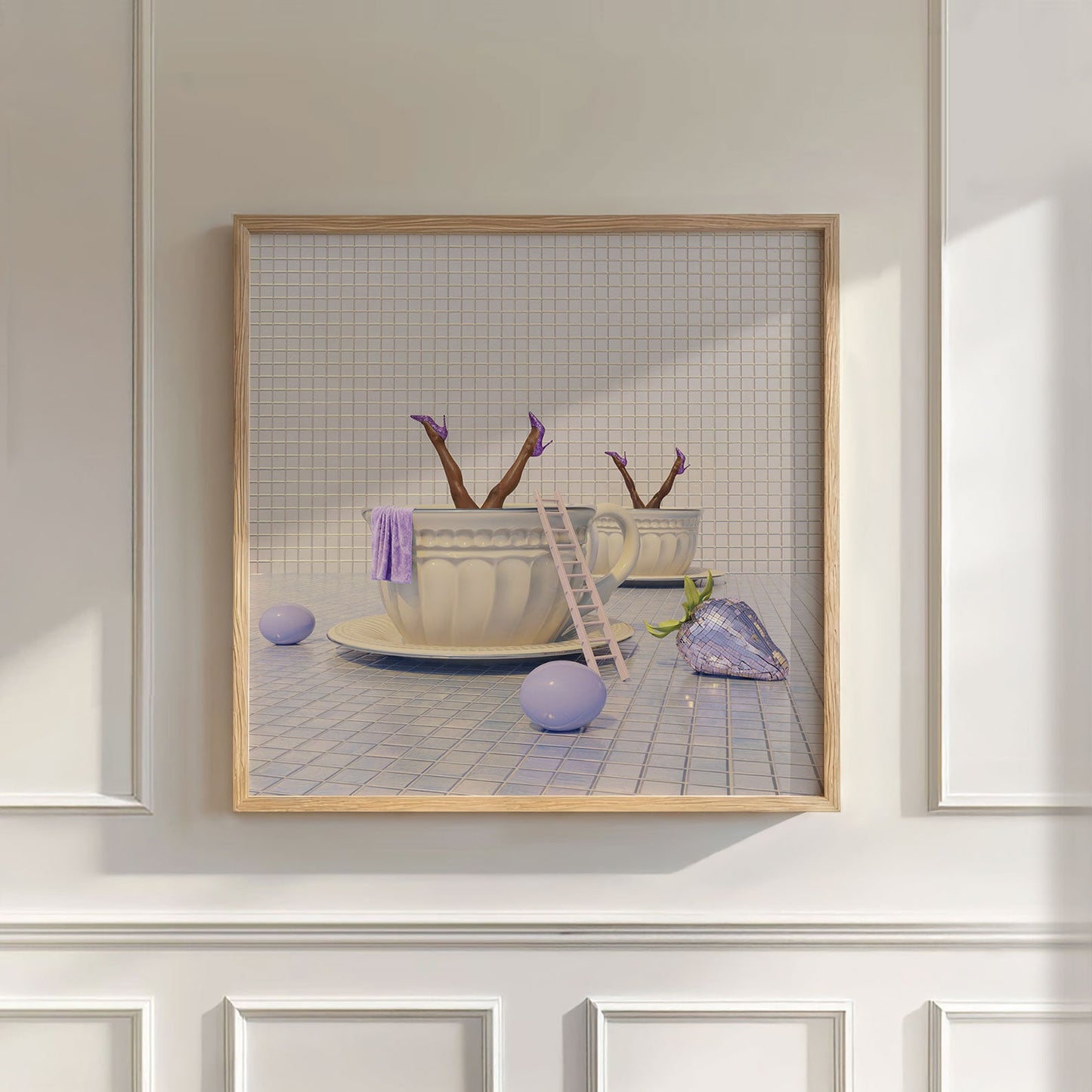 Lavender Earl · Grey, Square, Wall Art