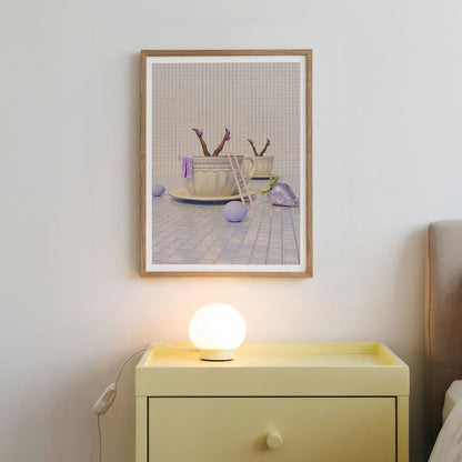 Lavender Earl · Grey, Vertical, Framed Art