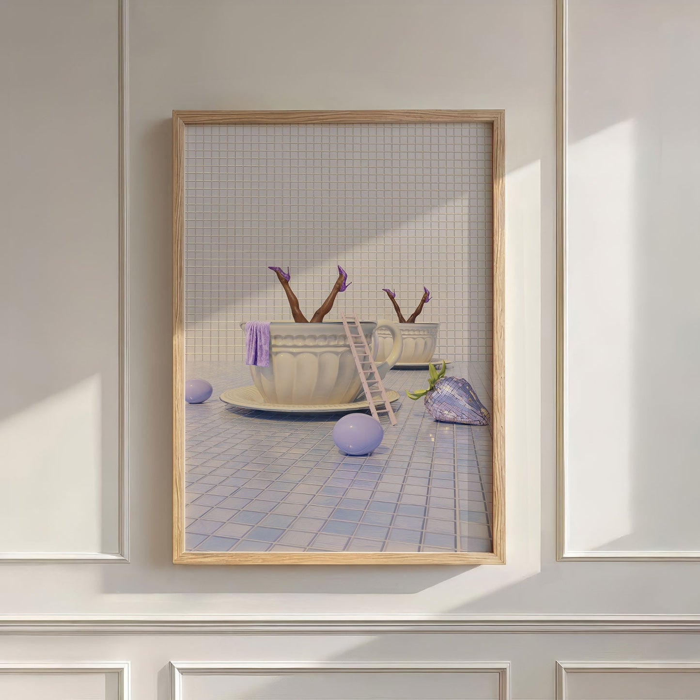 Lavender Earl · Grey, Vertical, Wall Art