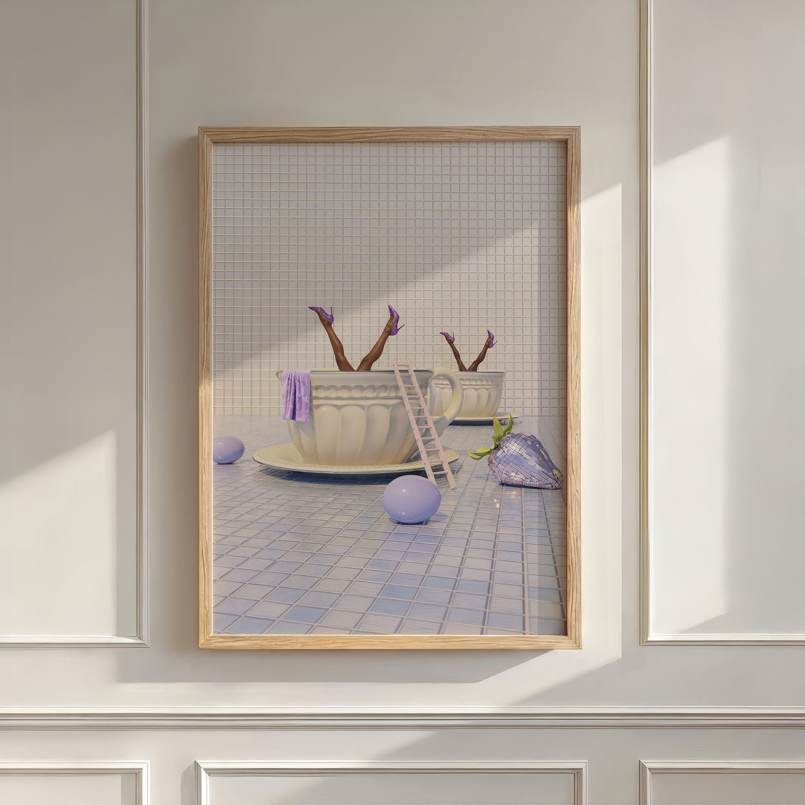 Lavender Earl · Grey, Vertical, Wall Art