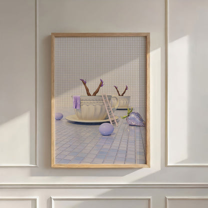 Lavender Earl · Grey, Vertical, Wall Art