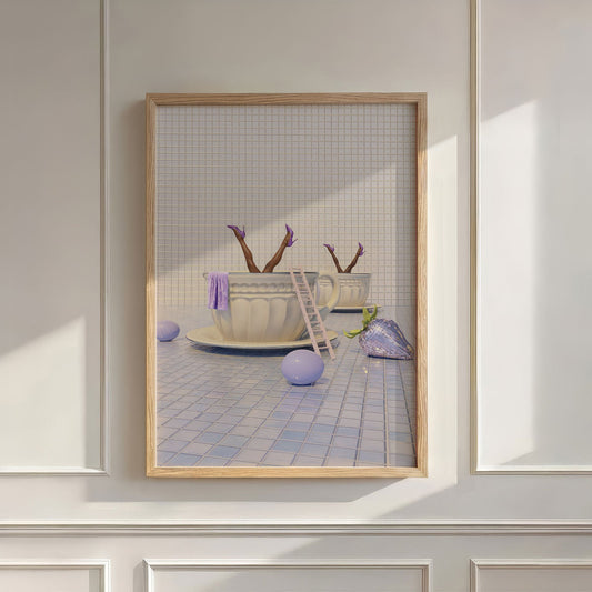 Lavender Earl · Grey, Vertical, Wall Art