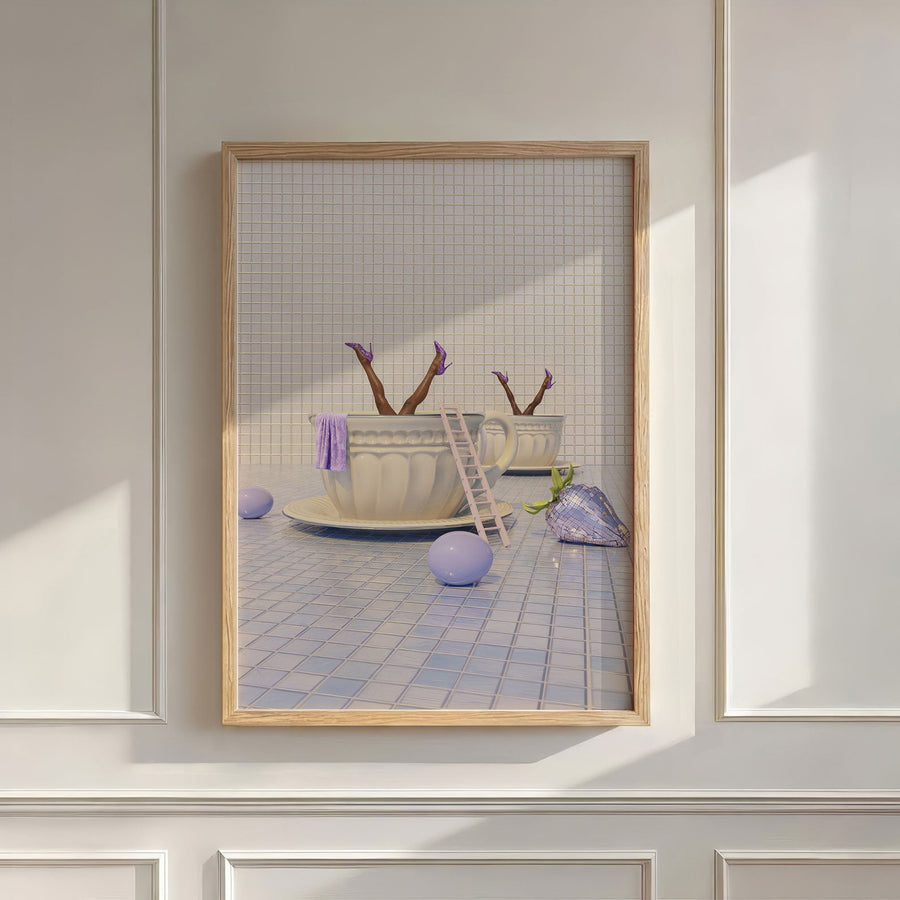 Lavender Earl · Grey, Vertical, Wall Art