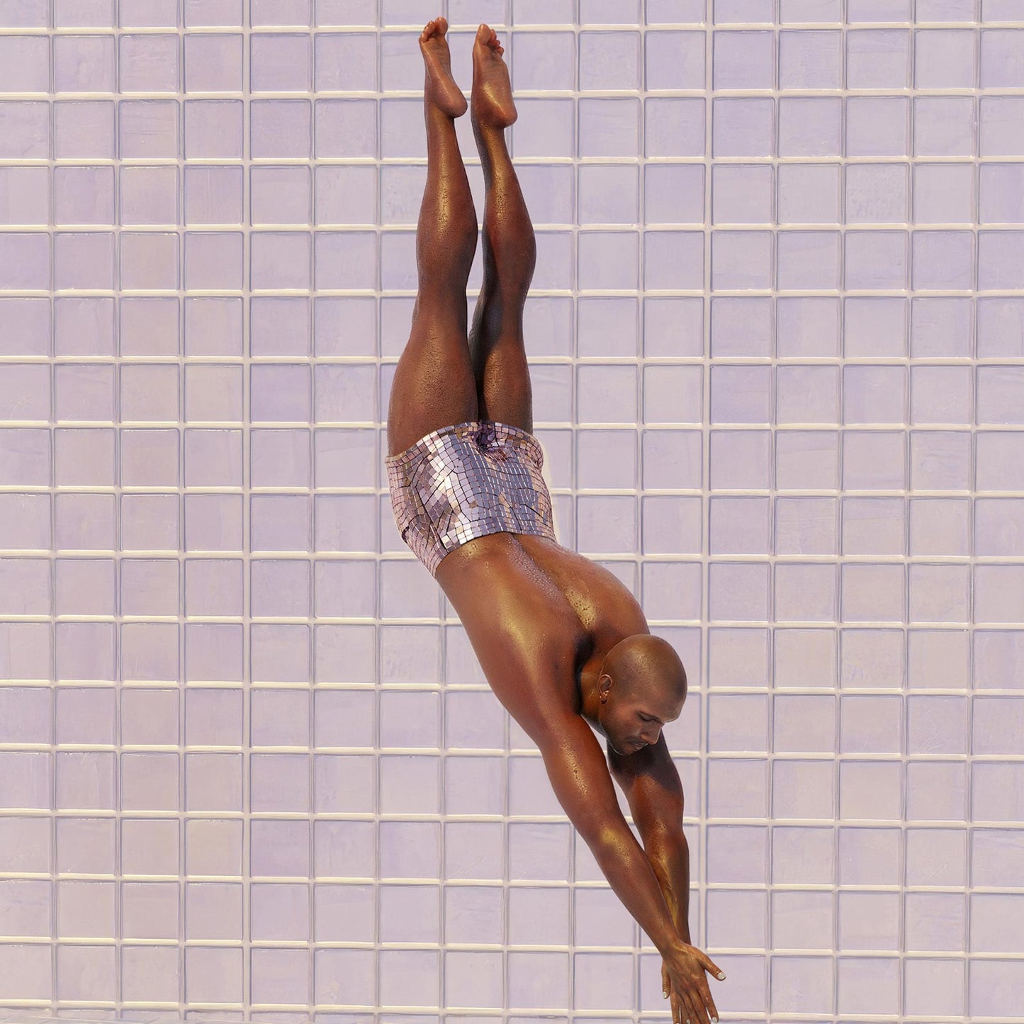 Extreme Close Up Detail Of Lavender High Dive