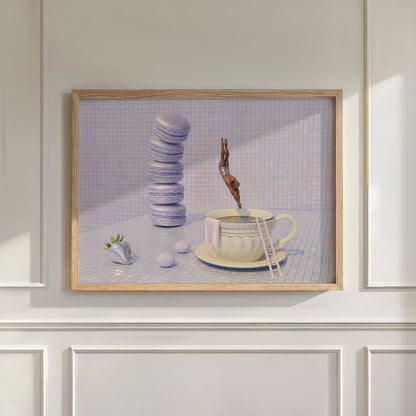 Lavender High Dive, Horizontal, Wall Art