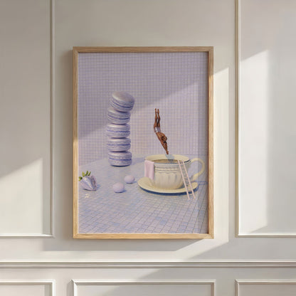 Lavender High Dive, Vertical, Wall Art