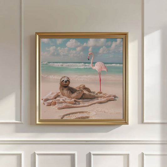 Lazy Beach Day, Square, Wall Art